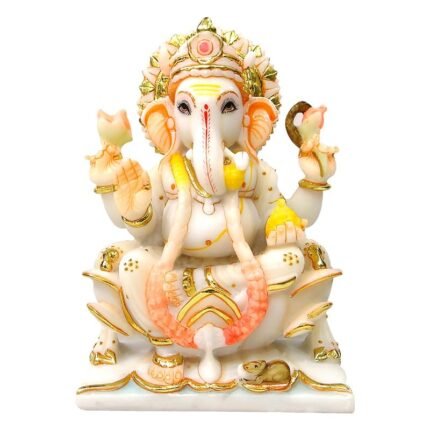 Radha Krishna marble dust idol hand painted deity statue for home mandir