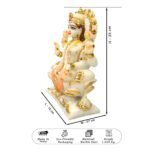 Dimensions and height width chart for Marble Dust Lotus Lakshmi Idol