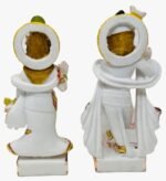 9 Inch Marble Dust Radha Krishna Idol Back View Craftsmanship Details