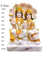 Marble Statue of Lord Vishnu and Goddess Lakshmi Scale and Size View