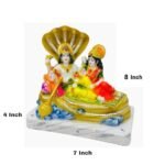 Size Chart and Dimensions for Multicolor Marble Dust Vishnu Laxmi Idol