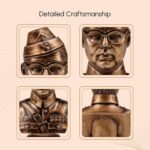 Netaji Subhas Chandra Bose Car Dashboard Idol Detailed Craftsmanship View