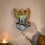 Owl Terracotta Wall Décor Hanging 8 Inch - Front View Handcrafted Clay Art