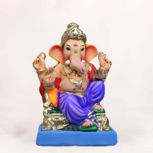 Parbhal Load Blue Dhoti 14 Inch Eco Friendly Ganpati Murti
