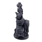 Radha Krishna Murti Black UV Resin 10.16 cm Side Profile View Divine Couple Idol