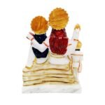 Shiv Parivar Marble Idol Back View Details Hand Painted Finishing