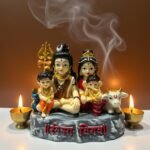 Shiva Parivar for Car Dashboard Shiva Idol Statues for Car Temple and Office Desk