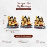 Shiva Parivar for Car Dashboard Compact Size Big Blessings Shiv Family Idol