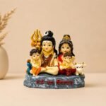Shiva Parivar for Car Dashboard Multi Angle View Shiv Family Idol Showpiece
