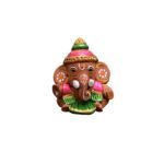 Handpainted terracotta earthenware baby Ganesha idol for car dashboard and home decor