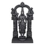 Tirupati Balaji Idol in black UV resin with standing pose and Varad Mudra