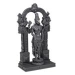 Tirupati Balaji idol in black UV resin showing three-quarter angle with intricate details