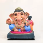 Undir Gattu Light Blue Dhoti 14 Inch Eco Friendly Ganpati Murti