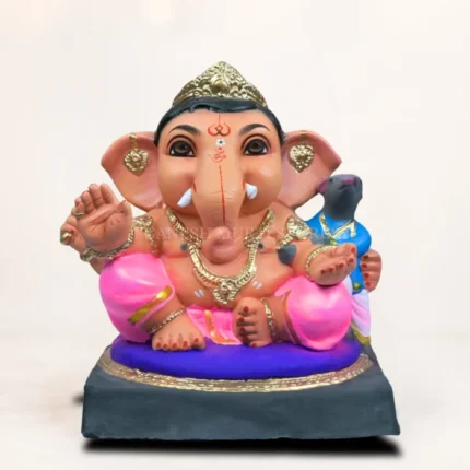 Undir Gattu Pink Dhoti 14 Inch Eco Friendly Ganpati Murti