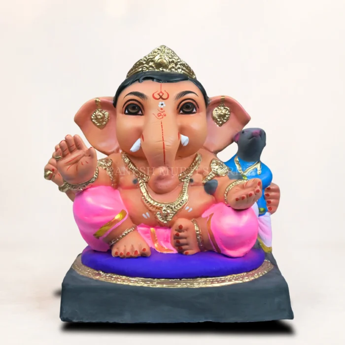 UNDHIR-GATU-PINK-dhooti-14-inch-ganpati-700x700 Undir Gattu Pink Dhoti 14 Inch Eco Friendly Ganpati Murti