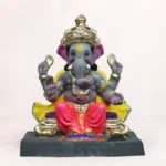 Vithu Singhaasan Pink Dhoti 14 Inch Eco Friendly Ganpati Murti