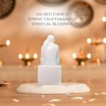 White Marble Sai Baba Idol in Samadhi Mandir style showcasing details and texture